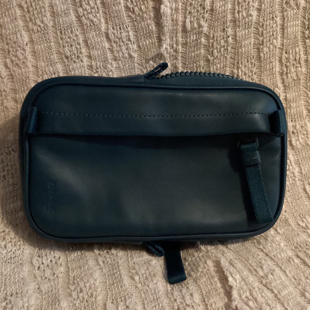 Coach Teal Blue Leather Hybrid Pouch Belt Bag Unisex